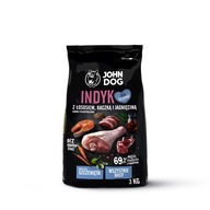 John Dog šteniatko moriak losos kačica jahňacie 3kg John Dog šteniatko moriak losos kačica jahňacie 3kg