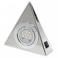 LED INOX podskrinkový trojuholník, teplý vypínač