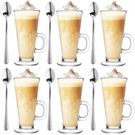 Kávový set poháre na koktaily na latte 250 ml 6 ks + lyžičky 6 ks Kávový set poháre na koktaily na latte 250 ml 6 ks + lyžičky 6 ks