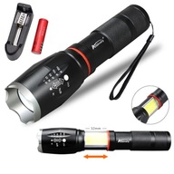 Univerzálna taktická LED T6 + COB ručná baterka Univerzálna taktická LED T6 + COB ručná baterka