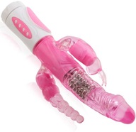 OTOČNÝ GÉLOVÝ VIBRÁTOR PRE TROJITÚ STIMULÁCIU OTOČNÝ GÉLOVÝ VIBRÁTOR PRE TROJITÚ STIMULÁCIU