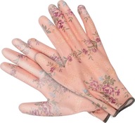 Záhradné rukavice. kvety - béžové 8 \ 