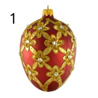 Vianočný stromček Sklenená cetka zdobená vajíčkovou zmesou