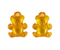 KORÁLKY MEDVEĎ PRÍVESKY akryl 21x15mm 4ks pom. KORÁLKY MEDVEĎ PRÍVESKY akryl 21x15mm 4ks pom.