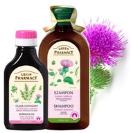 Lopúchový olej na rast vlasov + Lopúchový šampón