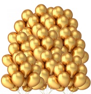 Kovové zlaté balóny Svadobné narodeniny veľké 100 ks