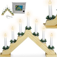 ADVENTNÝ STOJAN NA SVIEČKY SVIEČKY VIANOČNÉ SVETLÁ 7 LED SVIEČKY DEKORÁCIE ADVENTNÝ STOJAN NA SVIEČKY SVIEČKY VIANOČNÉ SVETLÁ 7 LED SVIEČKY DEKORÁCIE