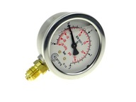 Vákuový manometer Glycerínový manometer od -1 do + 3 bar 1/4' Vákuový manometer Glycerínový manometer od -1 do + 3 bar 1/4'