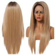 Parochňa blond hnedá DLHÉ rovné vlasy Vpredu ČIPKA Parochňa blond hnedá DLHÉ rovné vlasy Vpredu ČIPKA