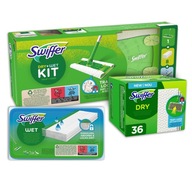Swiffer Dry + Set v mokrej súprave, suché handry 36 ks + mokré obrúsky 20 ks Swiffer Dry + Set v mokrej súprave, suché handry 36 ks + mokré obrúsky 20 ks