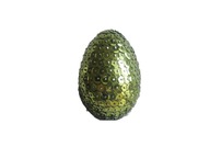 Veľkonočné vajíčko, zelené flitre, ručná práca 10cm