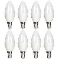 8x LED ŽIAROVKA ÚSPORA ENERGIE C37 E14 10W 800lm 6000K STUDENÁ BIELA 8x LED ŽIAROVKA ÚSPORA ENERGIE C37 E14 10W 800lm 6000K STUDENÁ BIELA