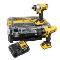 Vŕtačka/skrutkovač a skrutkovač v kufri, 2 batérie DeWalt Vŕtačka/skrutkovač a skrutkovač v kufri, 2 batérie DeWalt