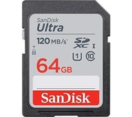 Karta SanDisk Ultra SDXC 64GB 120MB/s UHS-I C10