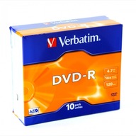 VERBATIM DVD-R 4,7 GB 16X TENKÉ PUZDRO*10 43655