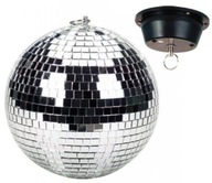 Zrkadlová guľa 20cm s pohonom disco party