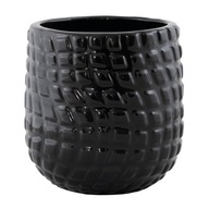 KVETINÁČ PANZAR čierny, priem 14 cm KVETINÁČ PANZAR čierny, priem 14 cm