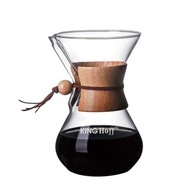 SKLENÝ KÁVOVAR 400ml KINGOFF KH-1638 SKLENÝ KÁVOVAR 400ml KINGOFF KH-1638