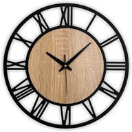 Drevené hodiny Dub Sonoma nepočuteľné 30 cm