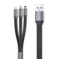 WK Design kábel 3v1 USB-USB-C Lightning microUSB