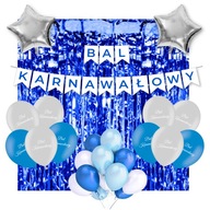 Súprava Balóniky Dekorácie Banner KARNEVALOVÝ PLES Záclonový karneval Súprava Balóniky Dekorácie Banner KARNEVALOVÝ PLES Záclonový karneval