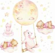 NÁLEPY NA STENU BEARS CLOUDS 50x100cm MC2 NÁLEPY NA STENU BEARS CLOUDS 50x100cm MC2