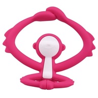 MOMBELLA Flexibilné silikónové hryzátko Monkey DARK PINK MOMBELLA Flexibilné silikónové hryzátko Monkey DARK PINK
