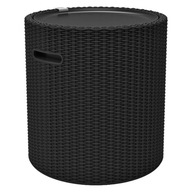 Stolík Keter Cool Stool s odkladacou funkciou, farba antracit