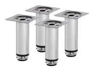 4 x NASTAVITEĽNÁ NÁBYTKOVÁ NOHA CHROM H-100 MM