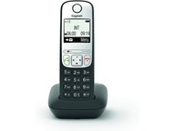 Čierno-strieborný bezdrôtový telefón GIGASET A690