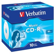 VERBATIM CD-R 80 MIN MUSIC JEWEL CASE*10 43365 VERBATIM CD-R 80 MIN MUSIC JEWEL CASE*10 43365
