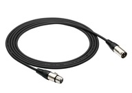 Ekonomický červený XLR-XLR mikrofónový kábel 3m