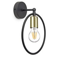 RING Nástenná lampa Zlatá Meď Chróm E27