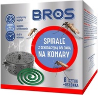Bros. Repelentné špirály proti komárom, 6 kusov, s oceľovým krytom
