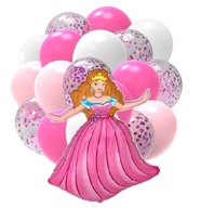 Balóniky narodeninová Rose princezná Jednoročné dievčatko Balóniky narodeninová Rose princezná Jednoročné dievčatko