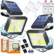 2X VONKAJŠIA LED LAMPA SO SOLARNÝM SENZOROM POHYBU 128LED + DIAĽKOVÉ 2X VONKAJŠIA LED LAMPA SO SOLARNÝM SENZOROM POHYBU 128LED + DIAĽKOVÉ