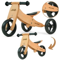 Trojkolesový bicykel, drevený balančný bicykel, jazdený Jake 2v1 Milly Mally