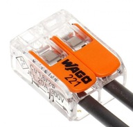 Wago rýchlospojka 2 x 0,2-4 mm s páčkami/100x Wago rýchlospojka 2 x 0,2-4 mm s páčkami/100x