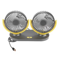 USB ventilátor do auta s dvoma hlavami USB ventilátor do auta s dvoma hlavami