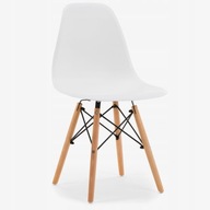Škandinávska biela stolička do kuchyne obývačky kancelárie
