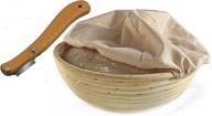 RATTANOVÝ KOŠÍK KÝZANIE CHLEBA 23cm + NÔŽ RATTANOVÝ KOŠÍK KÝZANIE CHLEBA 23cm + NÔŽ