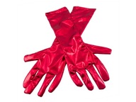 Karnevalové červené večerné rukavice