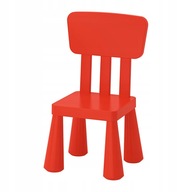 IKEA MAMMUT Detská stolička, červená