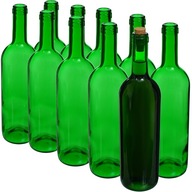 10ks fliaš na víno 0,75L zelená 750ml Browin 10ks fliaš na víno 0,75L zelená 750ml Browin