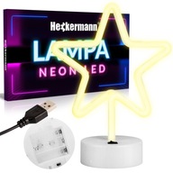 NEÓNOVÁ LED STAR LAMPA S USB STOJANOM DO IZBY NEÓNOVÁ LED STAR LAMPA S USB STOJANOM DO IZBY