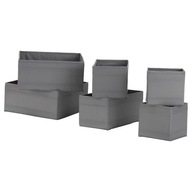 IKEA SKUBB Sada nádob 6 ks. tmavo-sivá