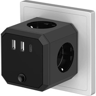 Cube Multi-Socket Socket s 2 USB PORTMI Novinka Cube Multi-Socket Socket s 2 USB PORTMI Novinka