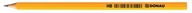 Drevená ceruzka DONAU HB, žltá lakovaná