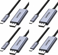 Unitek adaptér USB-C na DP 1.2 4K 60Hz kábel 1,8m sivý x4