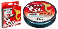 Daiwa J-Braid X8 0,18mm 135m modrá Daiwa J-Braid X8 0,18mm 135m modrá